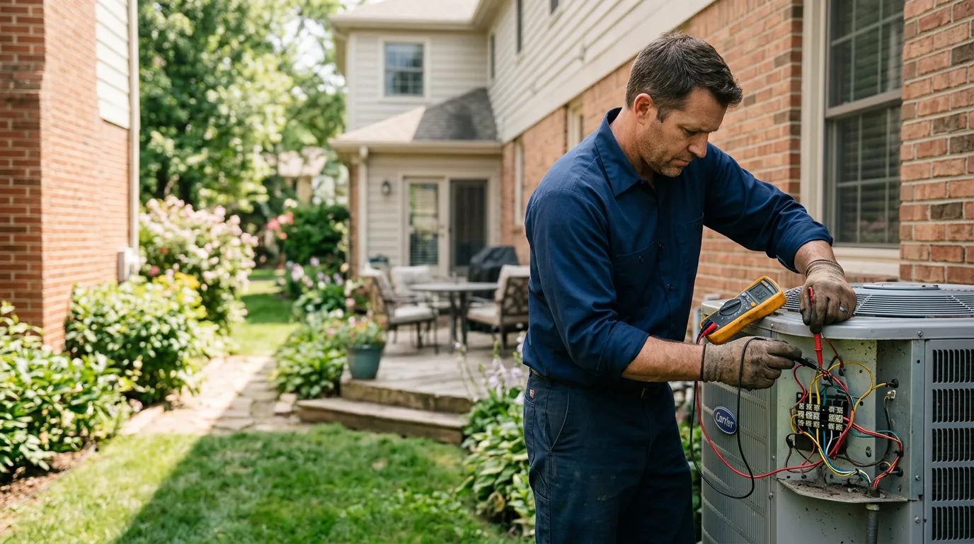HVAC technician working near Farnham, NY